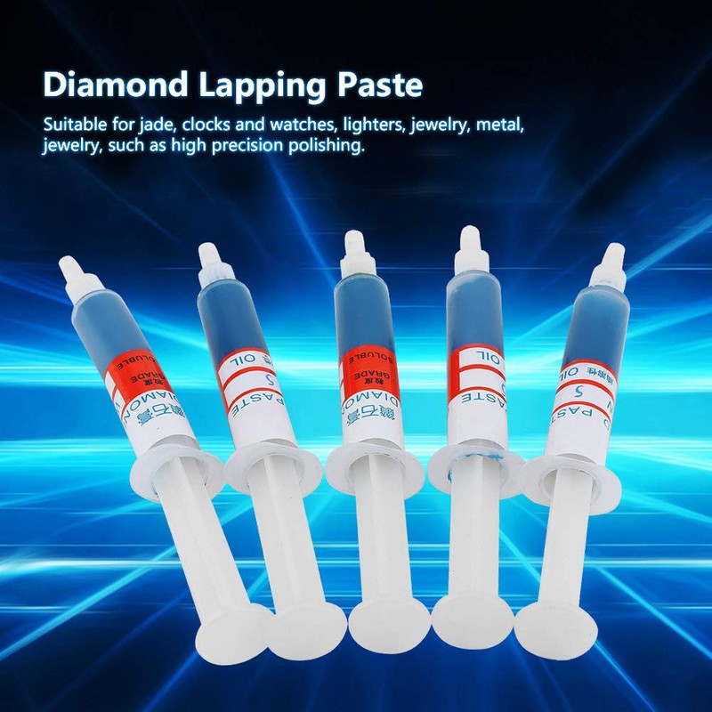 Akozon Diamond Grinding Paste 5 Pieces/Set Diamond Lapping Paste Polishing