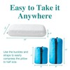 Small Cooling Gel Memory Foam Camping Pillow Travel - Contoured