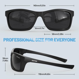 DEAFRAIN Kids Polarized Sports Sunglasses for Boys Girls Unbreakable Flexible Frame Youth Baseball Running Fishing Glasses for Age 5-14