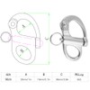 22*96mm Stainless Steel Fixed Snap Shackle Quick Release with Round
