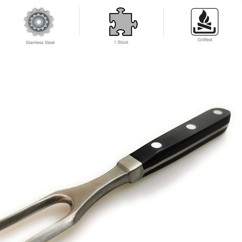 Kerafactum Roasting Fork, Meat Fork, Barbecue Fork, Carving Fork, Meat