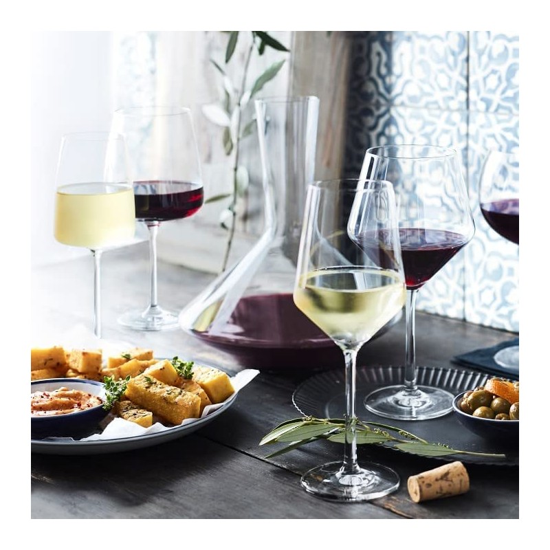 Red Wine Glasses Set of 6, Premium Crystal Wine Glasses