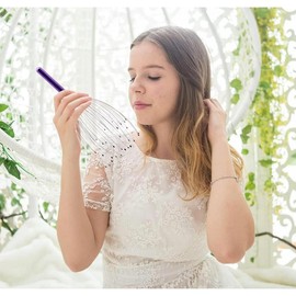 36 Fingers Head Massager Scalp Massager and Head Scratcher for Relaxing Head and Body Perfect for Stress Relief and Relaxation (Purple) - Color: Purple