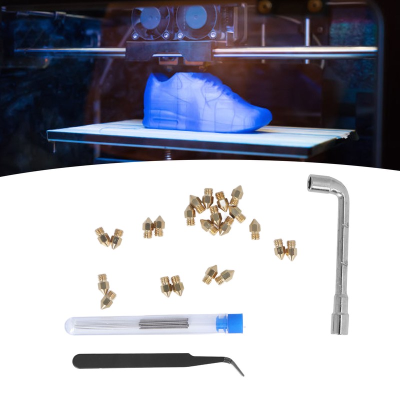 35 Pcs Set 3D Printer Nozzle Cleaning Kit MK8 Brass