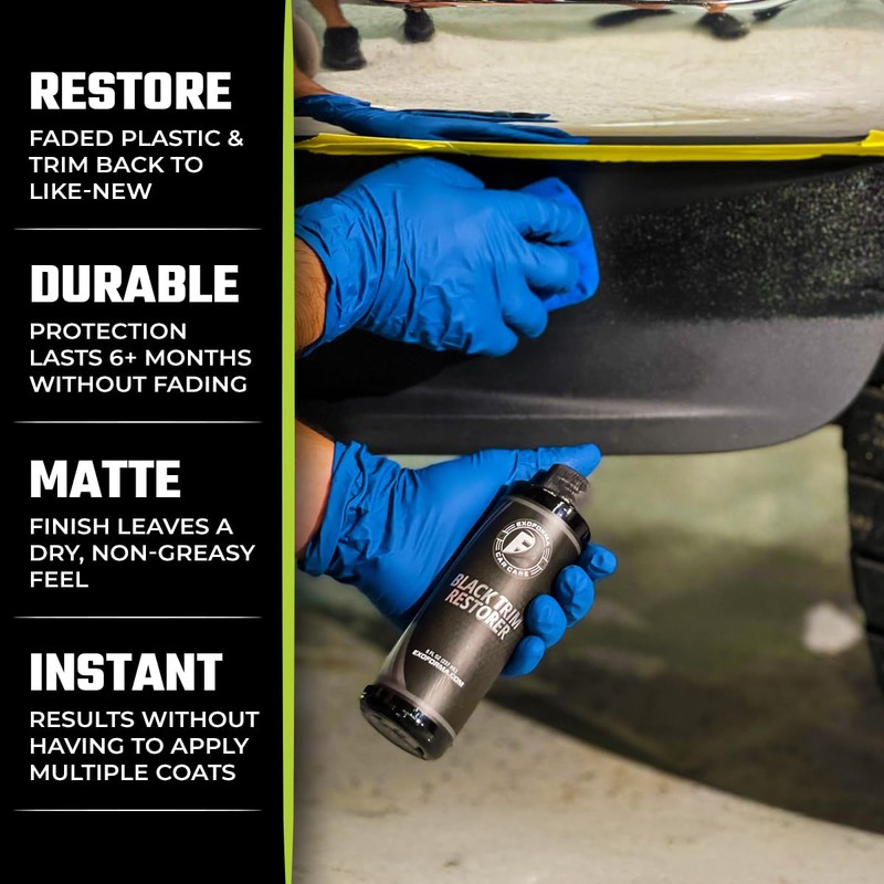 ExoForma Black Trim Restorer - Lasts 6+ Months, Dye Infused