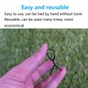 Tangser Plastic Black 4" Twist Ties, Reusable Cable Ties,Long Garbage