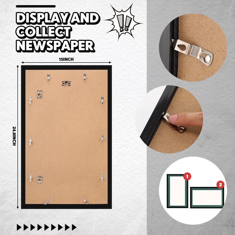 DoubleFill 3 Pcs 11x22 in Newspaper Frame with Mat Assorted