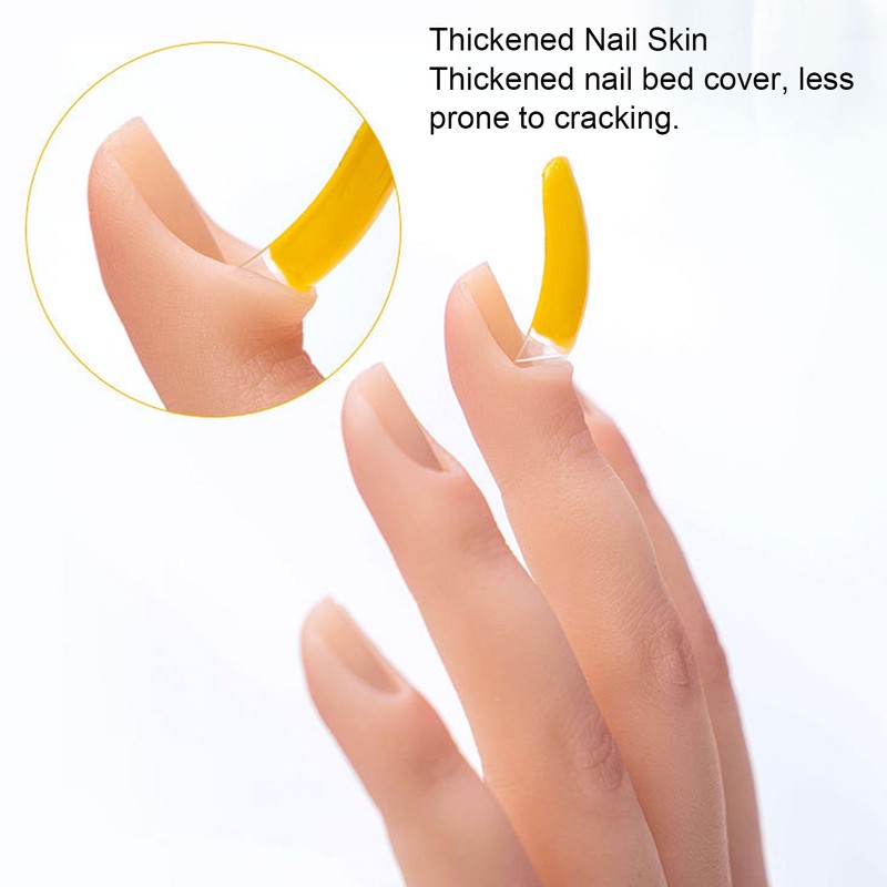 Nail Training Practice Hand Professional Bendable Silicone Female Mannequin Hand