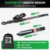 Truckiipa Retractable Ratchet Straps - 2Pack 2 Inch x 13