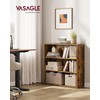 VASAGLE Set of 2 Bookshelves, 31.5 Inches Wide, 3-Tier Open