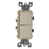 Leviton 20 Amp, 120/277 Volt, Decora Single-Pole/Single-Pole AC Combination Switch,