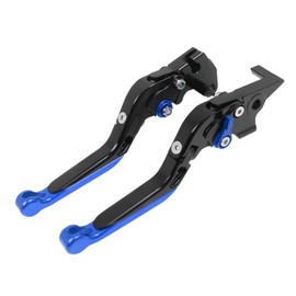 CHIFUN Brake Lever and Clutch Lever Set Replacement for Yamaha YZF R6 1999-2004 R1 2002-2003 Aluminum Motorcycle Handlebar Lever Foldable Length Adjustable(Blue)
