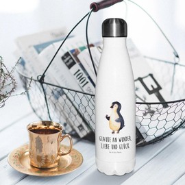 Mr. & Mrs. Panda Thermos Flask Penguin Ladybird - Gift, Joy, Thermos Flask, Drinking Bottle, Thoughtful, Love, Stainless Steel, Happiness,