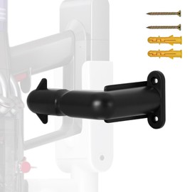 Fixbetter Wall Mount for Shark & Dyson Vacuum Cleaners, Black Steel & Aluminum, 90-Degree Angle, Groove for Secure Hold, Space-Saving, Easy to Install
