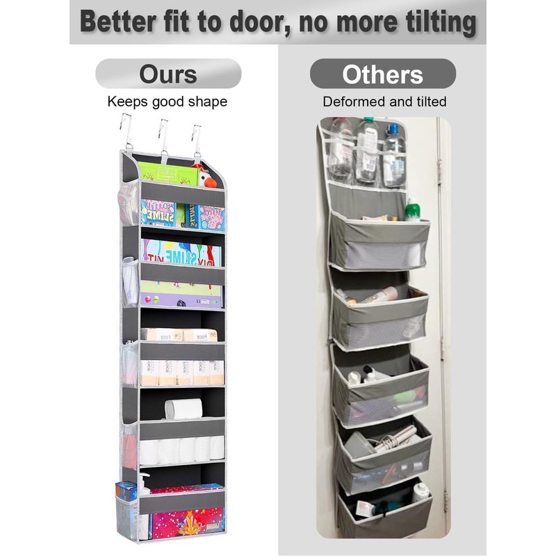 YMCLUB Over the Door Organizer, 5 Shelf Hanging Storage with