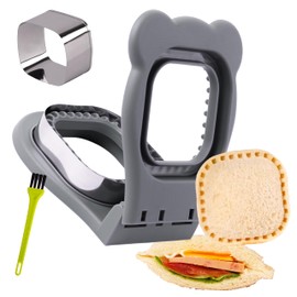 Uncrustables Sandwich Maker Sealer Cutter, Crustless Sandwich Cutter, PB&J Uncrustable Maker - Color Grey, Square Shape