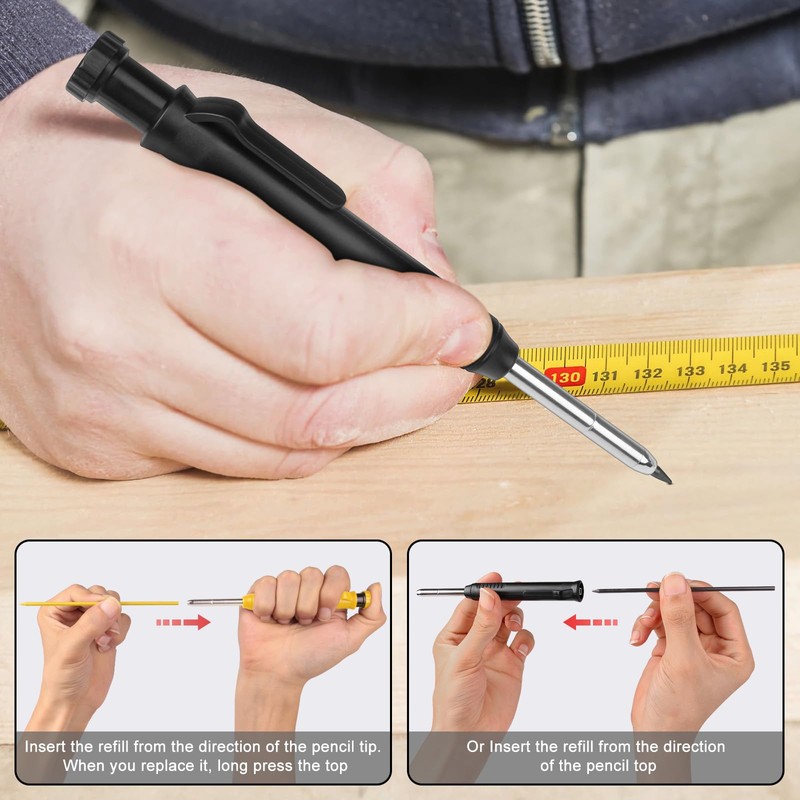 Builders pencil Mechanical Pencil Set with 14 Refills 2 Colors,