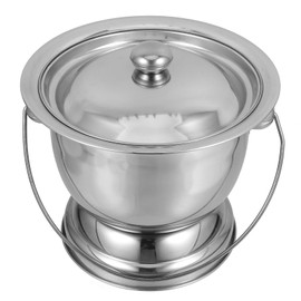 DOITOOL Chamber Pots for Adults Stainless Steel Urinal Bucket Portable Potty for Elderly Children Pee Bucket Spittoon Metal Bedpan Chamber Pots with Lid for Hospital Camping Car Bedroom