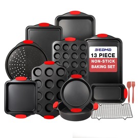 BIEAMA 13-Piece Baking Pans Sets, Nonstick Bakeware Sets