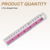 sourcing map 2pcs Metal Straight Ruler 15cm Metric SAE Aluminum