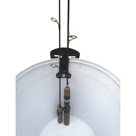Brocraft Ice Fishing Bucket Rod Storage Organizer/ICE Fishing Bucket Rod Holder/Holds 2 Fishing Rods