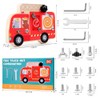 Montessori Wooden Screw Board, Motor Skills Toy, Fire Brigade Toy,