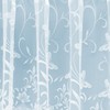 NetCurtainsUK Butterfly Jardiniere Arched Floral Pattern Net Curtains In White