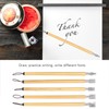 Fockety Calligraphy Pen, Natural Bamboo Material, 5 Pieces, School Supplies,
