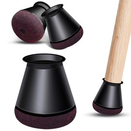 CNMTCCO Chair Leg Caps, Pack of 24 Chair Leg Protectors, Felt Gliders for Chairs, Suitable for Straight and Sloping Chair Legs, Prevents Scratches on the Floor and Reduces Noise (13-20 mm Orbicular)