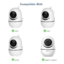 UIQELYS Flexible Rotating Mount for HelloBaby HB65/HB66/HB248, Anmeate SM935E Baby Monitor Camera, Wall Mount for Home Security Camera Holder