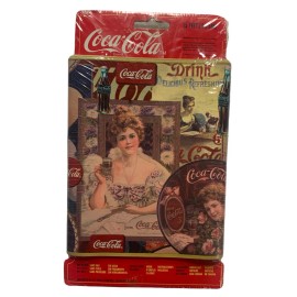 Coca-Cola Genuine Coca Cola Wallpaper Border • Self Adhesive • Gold Trim • 15’ • Sealed