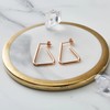Philip Jones Rose Gold Plated Triangle Hoop Earrings