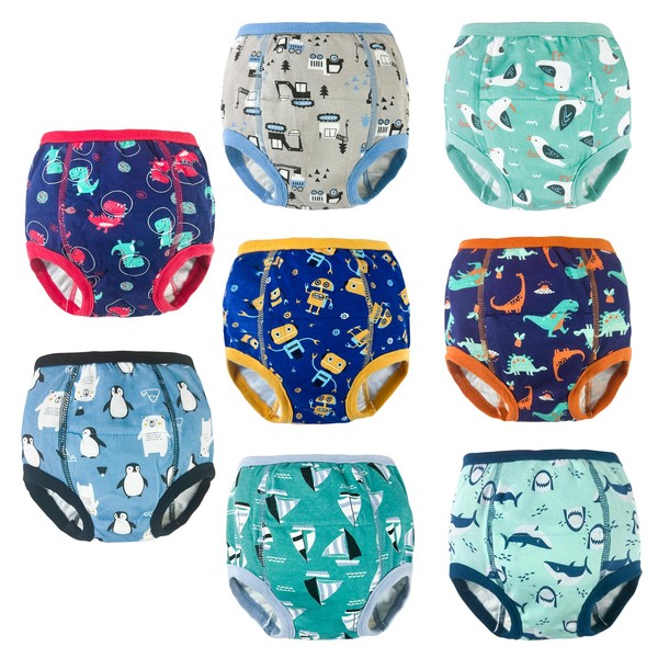 SMULPOOTI 8 Packs Reusable Training Pants 3t-4t for Potty Training