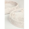 HITOMEN 11.8" Hand-Woven Round Rattan Serving Tray Decorative Wicker Trays