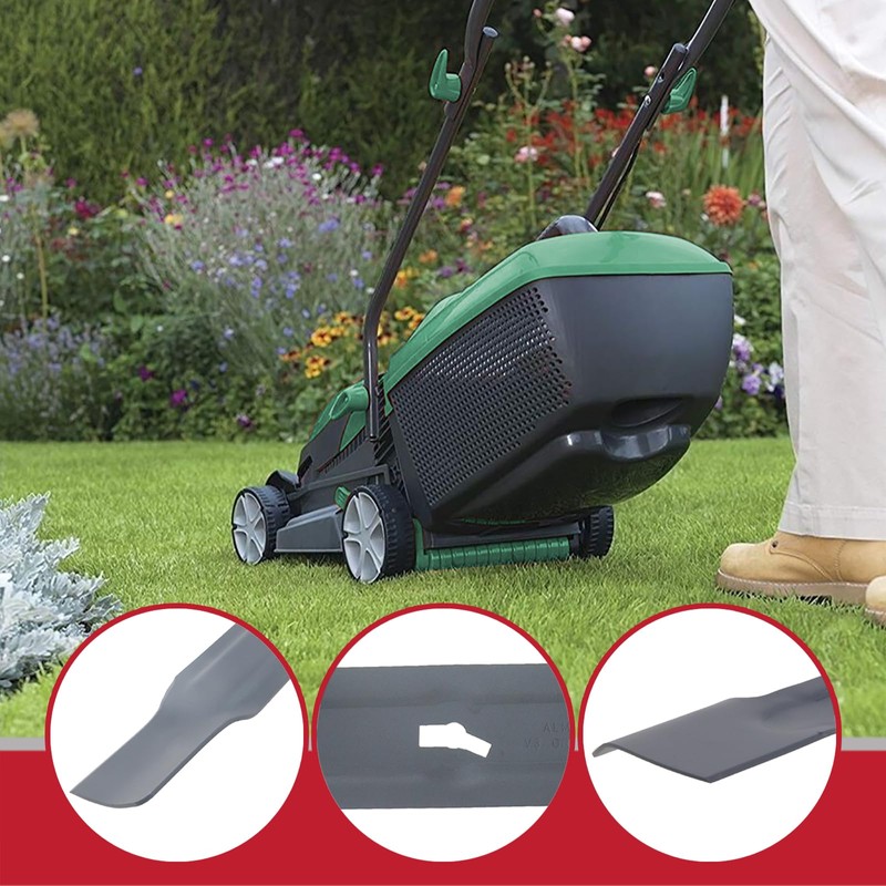 SPARES2GO Metal Blade Compatible with McGregor MER1232 M3E1233RA Lawnmower (32cm)