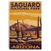 Lantern Press 6x9 Inch Metal Sign, Saguaro National Park, Arizona