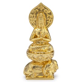Butsudanya Takita Shoten Buddha Statue Fugen Bosatsu (born in the year of the Tatsun), Alloy, Height 2.9 inches (7.4 cm) x Width 1.4 inches (3.5 cm) by Kageaki Watanabe, Honzon of Protection of the Twelve Zodiac Signs, Guardian Buddha (Certificate issued