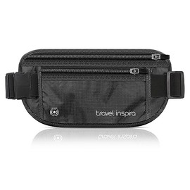 travel inspira Cinturón Antirrobo Oculto para Viaje | Protección RFID, bolsillo oculto, material resistente al agua y diseño ultradelgado.