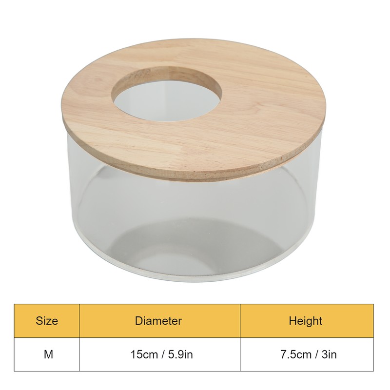 Hamster Sand Bathtub Small Round Shaped Pet Sand Box Transparent