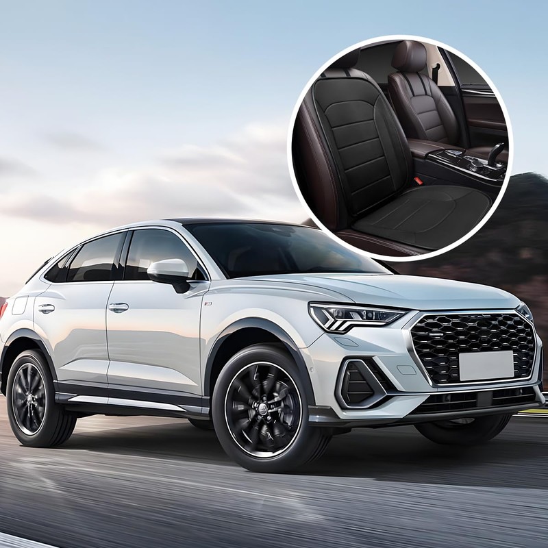 Zpana Car Seat Cushion, Leather Soft Breathable Non-Slip Vehicle Front