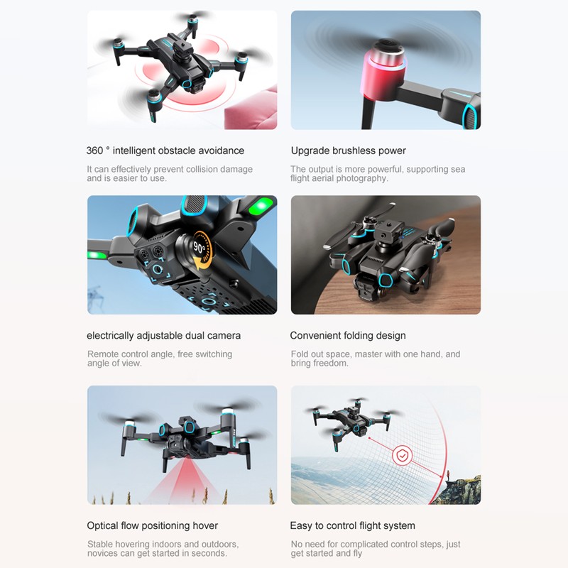 Remote Control Drone with Camera 4K Dual Camera Foldable Drone