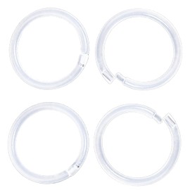 Melimarry 20 Gauge Anti-Allergy Unisex Plastic Hoop Ear Retainers, Clear Nose Rings, With Buckle, For Sensitive Ears & Skin (50 pcs)