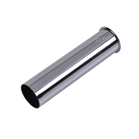 EZ-FLUID Heavy Duty 1-1/2" x 12" Flanged Sink Tailpiece Commercial Grade 17GA Chrome Brass Tubular For Kitchen Under Sink Strainer Plumbing Drain Pipe (More Sizes)