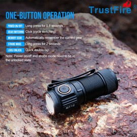 TrustFire MT10 Flashlight Rechargeable 1000Lumen Super Bright Tactical Light