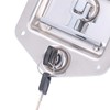 Trailer Door Latch T Handle with 2‑Key Stainless Steel Chrome