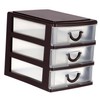 KOMBIUDA Plastic Storage Bin 3 Tier Drawer Organiser Box Home