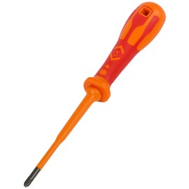 C.K Dextro VDE Ultra Slim Modulo Electrical Screwdriver MOD2 x 125mm, SL/PZ Plusminus Thin, Electricians Insulated Terminal MCB Screwdrivers, Grip Tip, Fuse Board Screw Driver, Hand Tools T49245