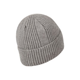 Mountain Warehouse Fur Lined Mens Ribbed Beanie - Warm & Cosy Hat, Lightweight - Best for Winter Walking, Outdoors, Hiking, Daily Use Grey