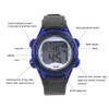 Electronic Watch Children Sports 3ATM Waterproof PU Strap Wrist WatchBlack