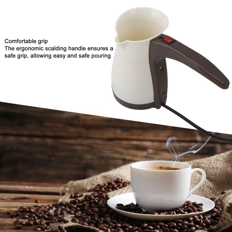 500ml Electric Coffee Pot with Handle Stainless Steel Electric Coffee
